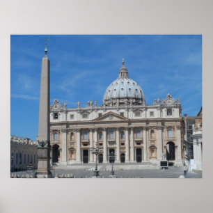 Póster Cidade do Vaticano da basílica de St Peter