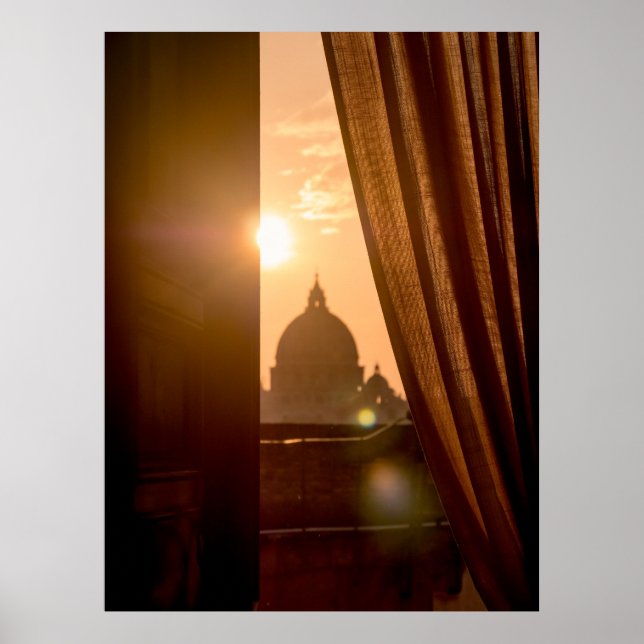 Poster Cidade do vaticano no Sunset (Frente)