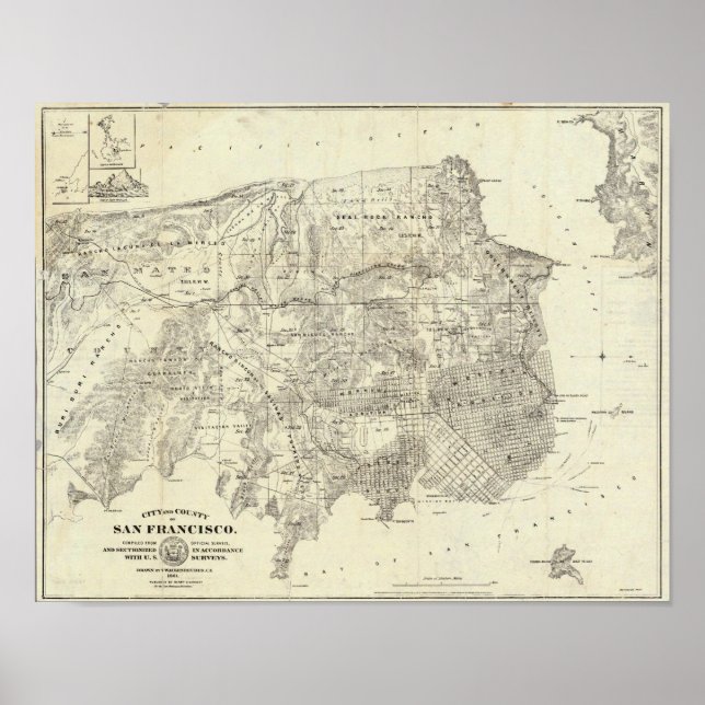 Poster Cidade e Condado de São Francisco (Frente)