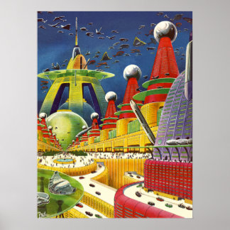 Póster cidade em Vênus