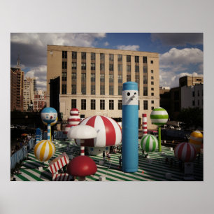 Poster Cidade Feliz, Meio