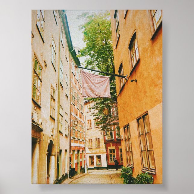 Poster Cidade histórica antiga, Gamla Stan, Estocolmo, Su (Frente)