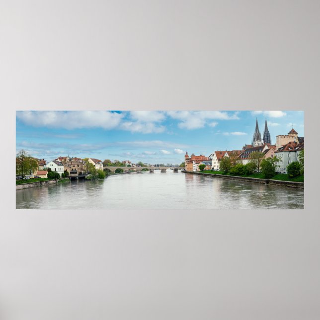 Poster Cidade histórica de Regensburg, Alemanha (Frente)