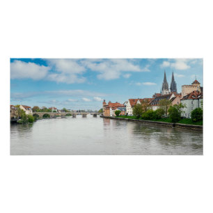 Póster Cidade histórica de Regensburg, Alemanha