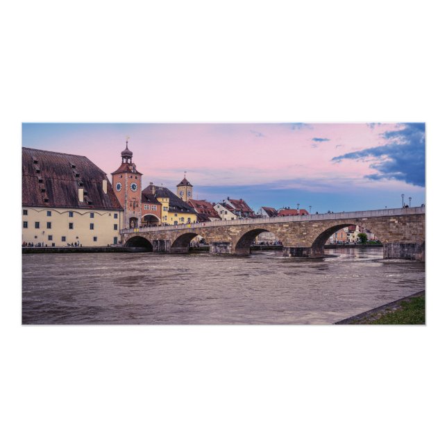 Póster Cidade histórica de Regensburg, Alemanha (Frente)