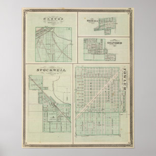 Poster Cidade incorporada do Fowler, Benton Co