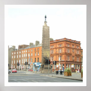 Póster Cidade Ireland de Dublin, monumento de Parnell