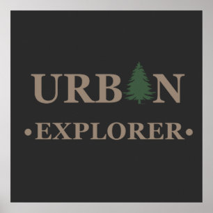 Poster cidade metropolitana de explorador urbano cidadã