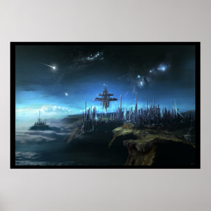 Póster Cidade Nas Nuvens