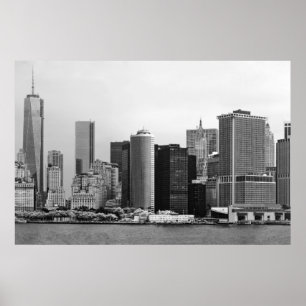 Póster Cidade - NY - Distrito financeiro - BW