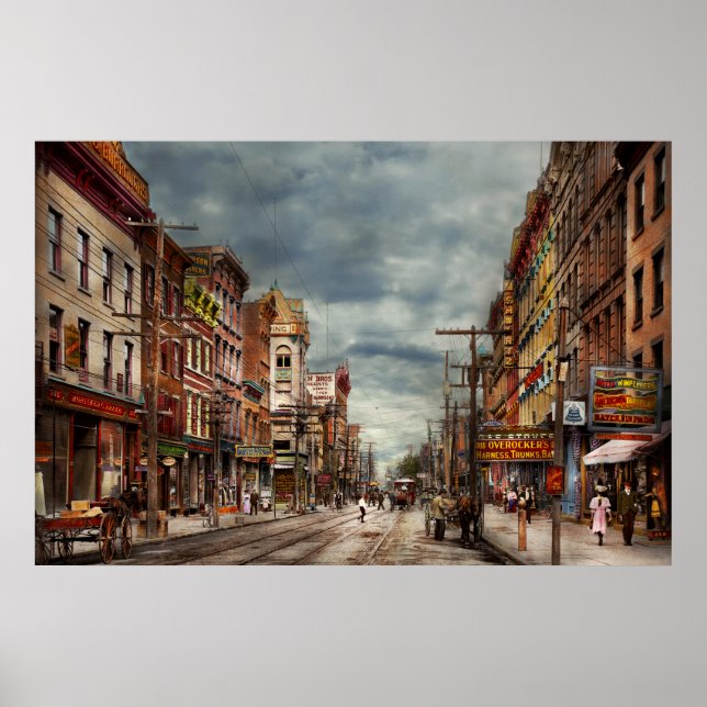 Póster Cidade - NY - O mercado em constante mudança 1906 (Frente)