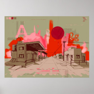 Poster Cidade Sunset