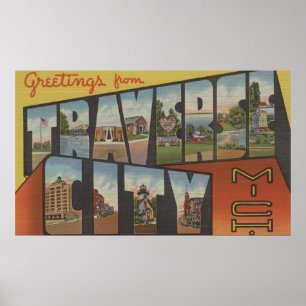 Poster Cidade transversal, Michigan - grandes cenas da