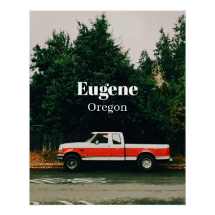 Póster Cidade universitária de Eugene - Oregon