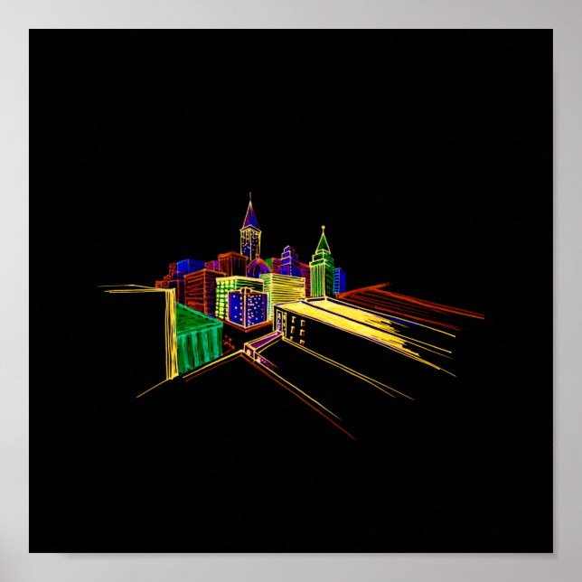 Poster Cidade vibrante (Frente)