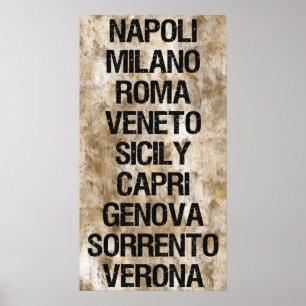 Póster Cidades de Italia