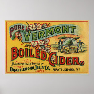 Póster Cidra fervida geléia Vermont de Brattleboro do