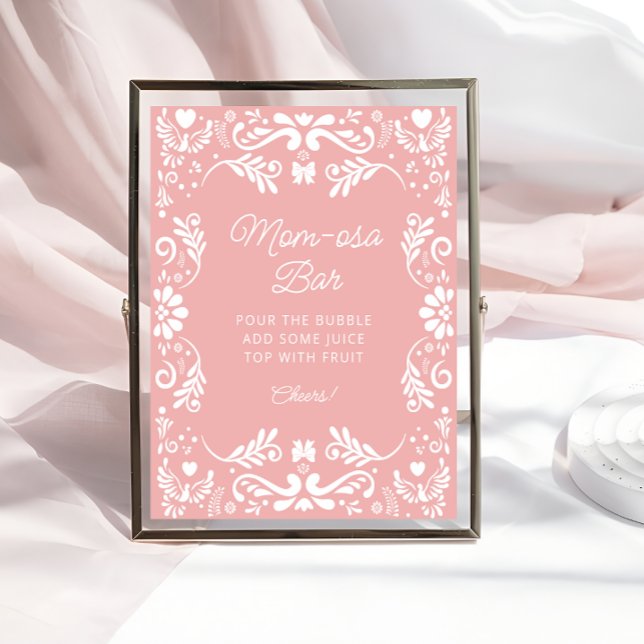 Poster Cielito Lindo Chá de fraldas Rosa Mexicano Bar Mãe (Criador carregado)