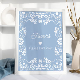 Poster Cielito Lindo Chás de fraldas Azuis Mexicanos