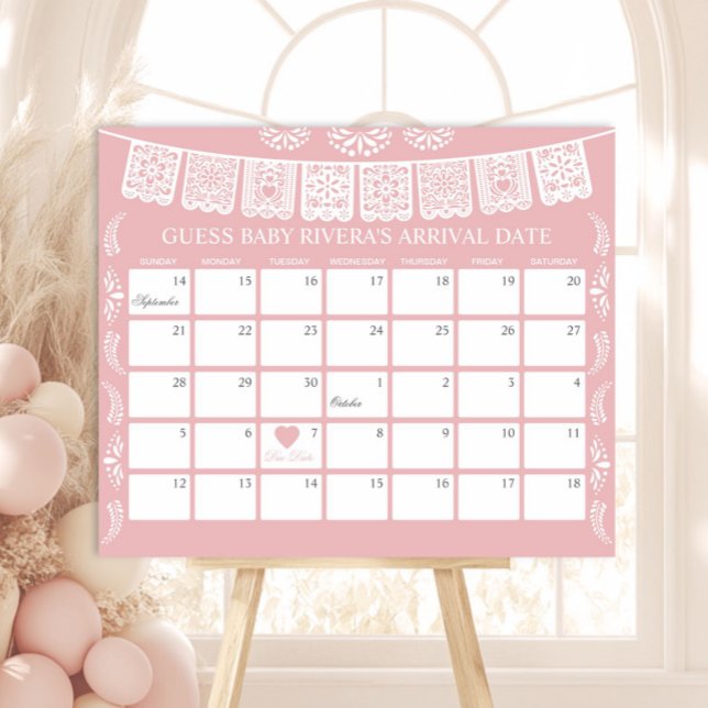 Poster Cielito Lindo Guess the due Date calendar (Criador carregado)