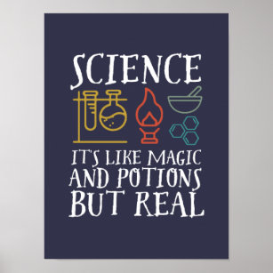 Poster Ciência como magia e Nerd de Geek de poção