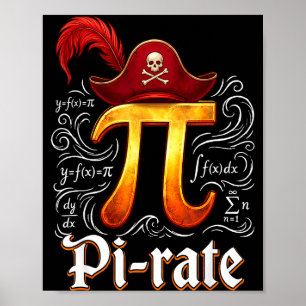 Poster Ciência de Pirata Estudante Professor de Matemátic