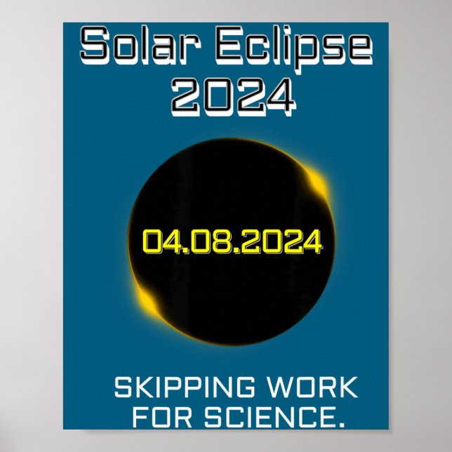 Poster Ciência Divertida do Eclipse Solar para Faltar ao  (Frente)