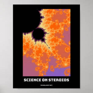 Poster Ciência dos esteroides Mandelbrot fractal - ciênci