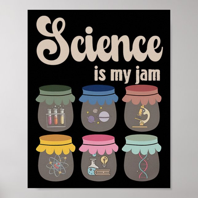 Poster Ciência É Meu Jam Professor Stem Estudante Educaçã (Frente)