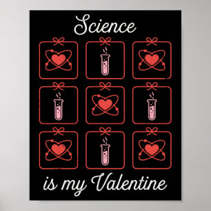 Poster Ciência É Meu Namorado Química Átomo Tubo De Ensai