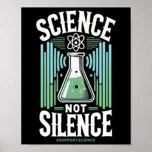 Poster Ciência Não Silêncio Apoiar Consciência