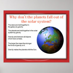 Poster Ciência, por que os planetas não caem?