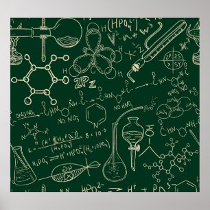 Poster Ciência, química, padrão de laboratório de safra