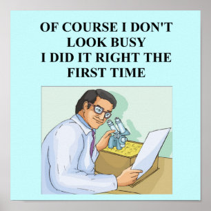 Póster cientista esperto eficiente