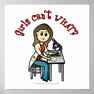 Póster Cientista feminina leve