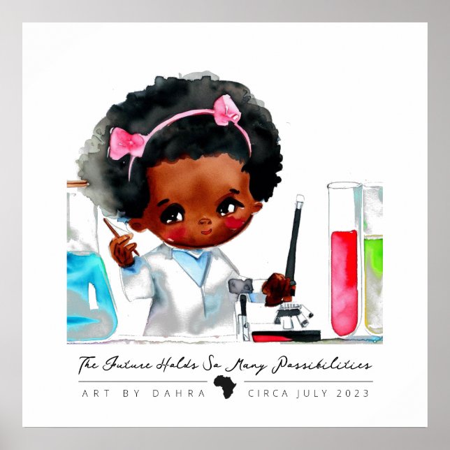 Poster Cientista negro (Frente)