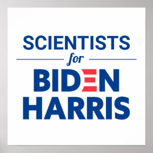 Poster Cientistas do Texto Personalizado de Biden Harris