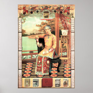 Poster Cigarro Britânico Americano Cigarro Antigo Chinês