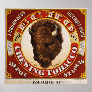 Póster Cigarro para mascar de corte fino Eco