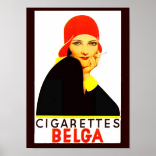 Póster Cigarros Belga Anúncio Vintage