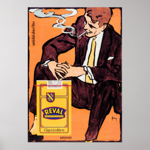 Poster CIGARROS REVELOCIAIS Naturrein Cigaretten Anúncio