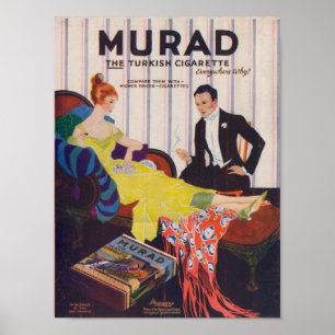 Póster Cigarros Turcos Murad 2