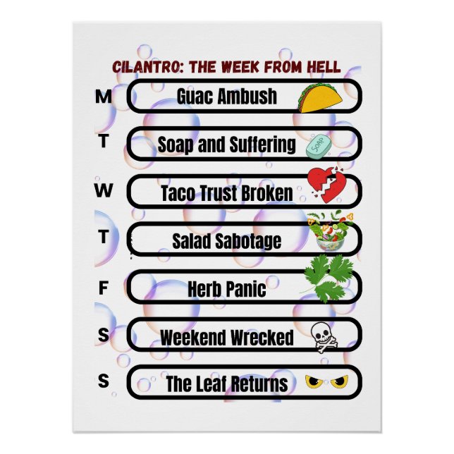 Póster Cilantro - A Semana do Inferno Engraçado Anti-Cila (Frente)