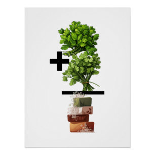 Póster Cilantro Math - Engraçado Anti-Cilantro