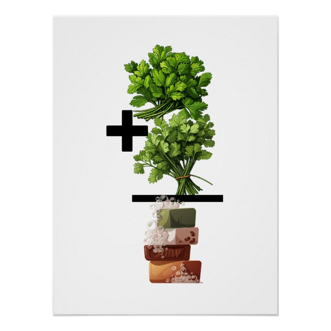 Póster Cilantro Math - Engraçado Anti-Cilantro (Frente)