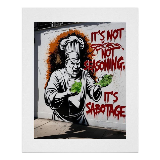 Póster Cilantro: Não é apedrejamento, é sabotagem - (Frente)
