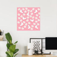 Cilindro Cor-de-rosa Floral Skates Rastreamento
