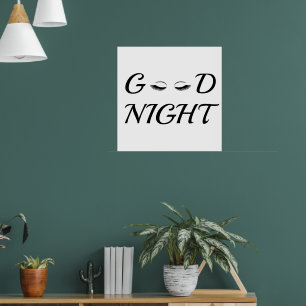 Poster Cílios Modernos Minimalistas Estética Noturna
