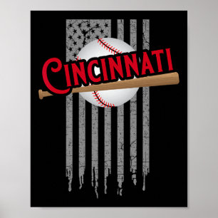 Poster Cincinnati Oh EUA Bandeira As Rainhas Chip City Si