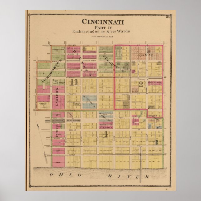 Póster Cincinnati, Ohio 7 (Frente)